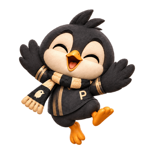 Mascota de Piqo celebrando