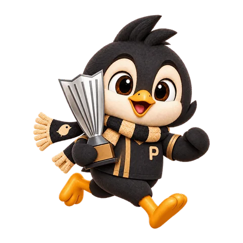 Mascota de Piqo con el trofeo de la Europa League