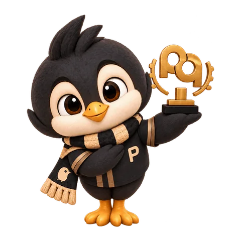 Mascota de Piqo con el trofeo de la Copa Piqo