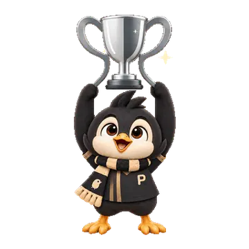 Mascota de Piqo con el trofeo de Champions