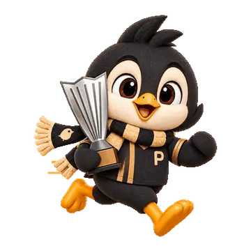Mascota de Piqo con el trofeo de Europa/Conference League