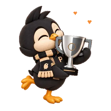 Mascota de Piqo con el trofeo de LaLiga
